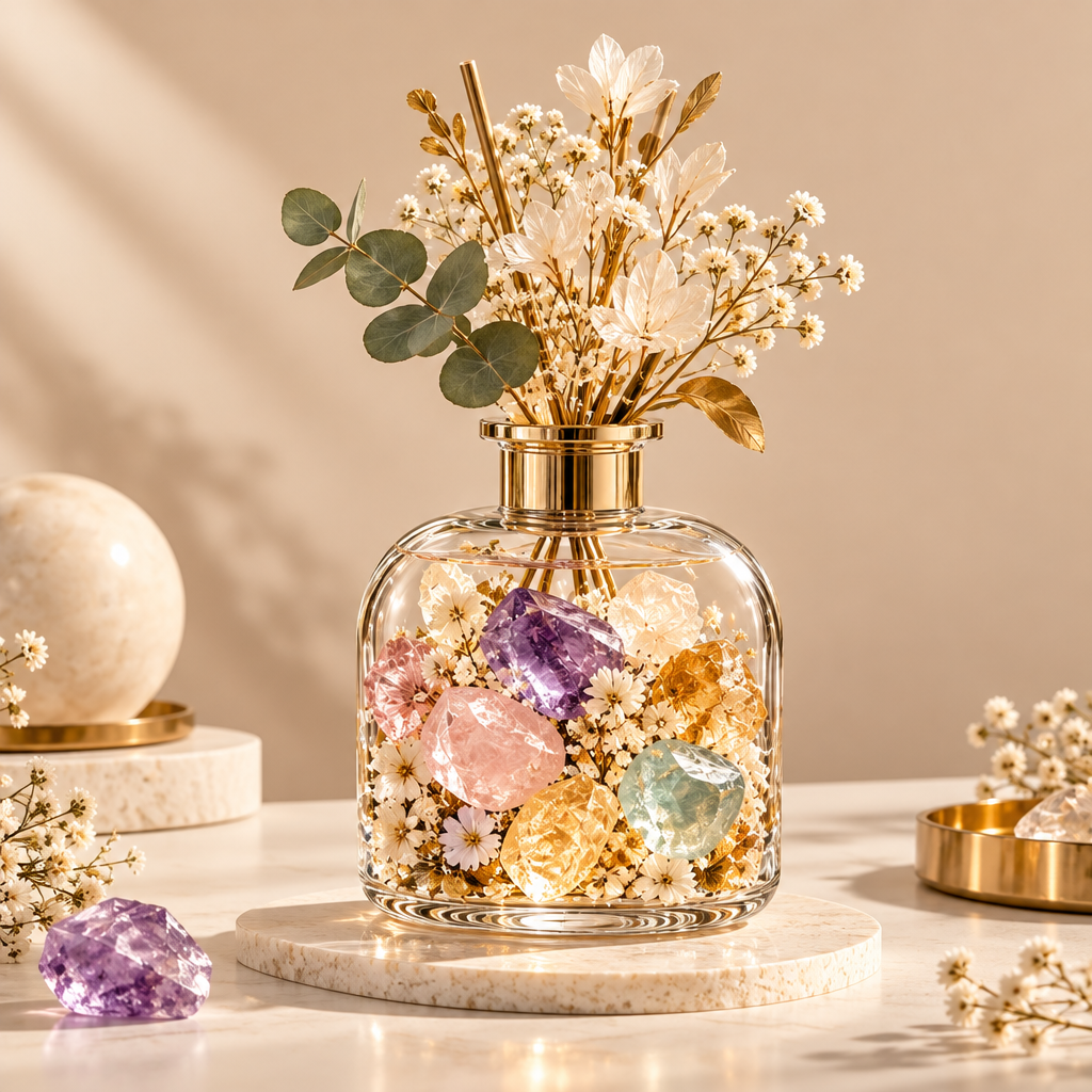 Zenvorac™ LumiGlass Botanical Diffuser Stone Set