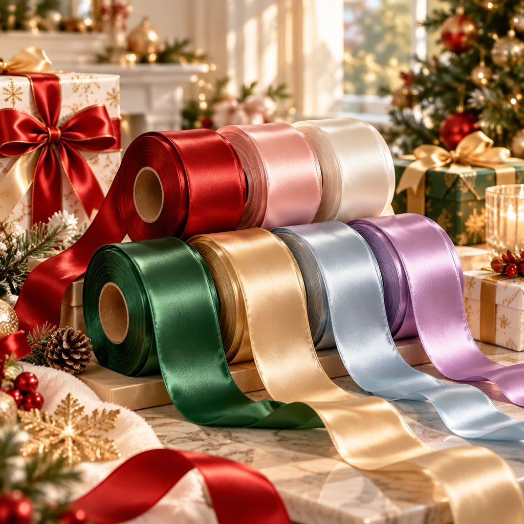 Zenvorac™ SatinGlow Holiday Ribbon Roll Set