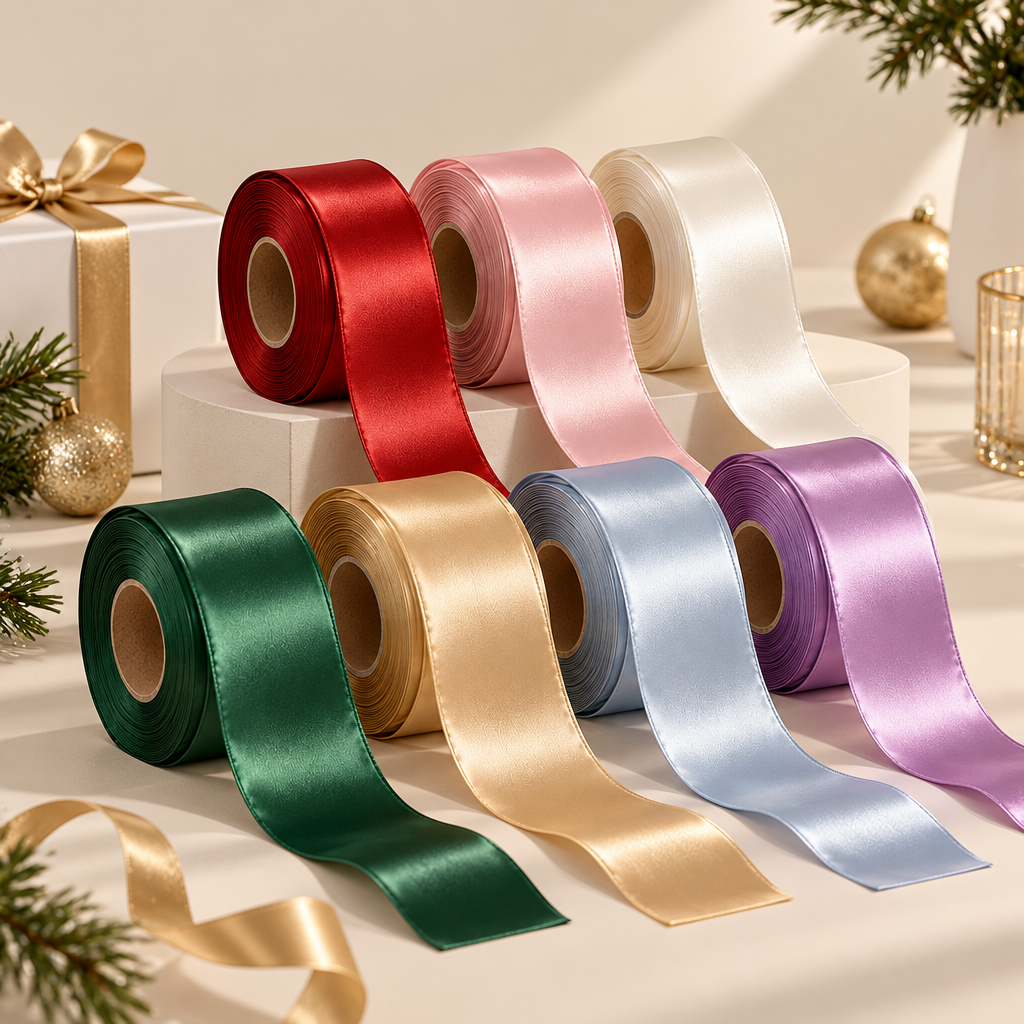 Zenvorac™ SatinGlow Holiday Ribbon Roll Set