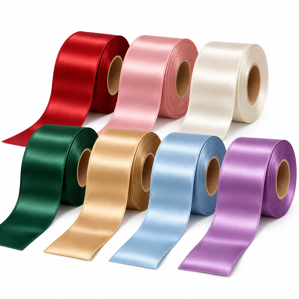 Zenvorac™ SatinGlow Holiday Ribbon Roll Set