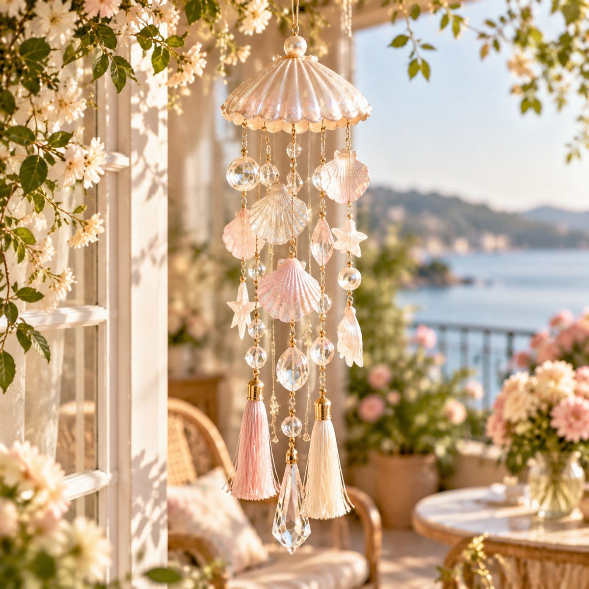 Zenvorac™ CrystalShell Breeze Wind Chime Decor
