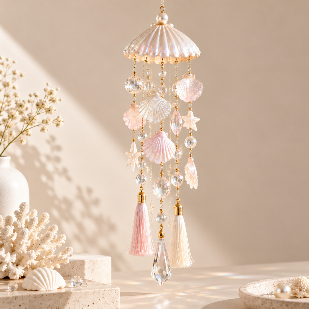 Zenvorac™ CrystalShell Breeze Wind Chime Decor