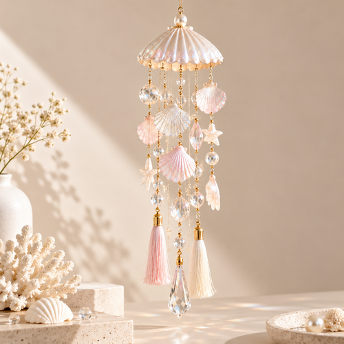 Zenvorac™ CrystalShell Breeze Wind Chime Decor